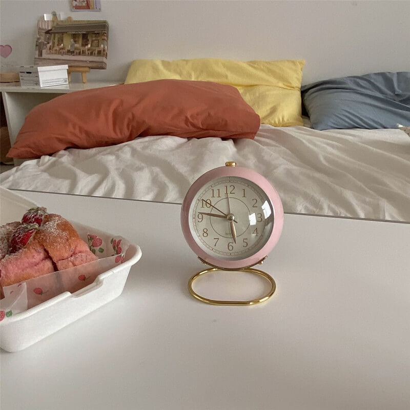 Vintage Round Table Alarm Clock