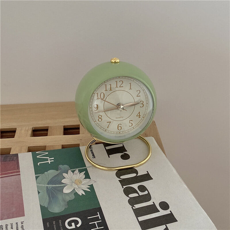 Vintage Round Table Alarm Clock