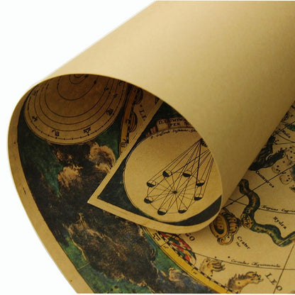 Retro Zodiac Constellation Map Poster earth map retro SUB CATEGORY_Posters vintage
