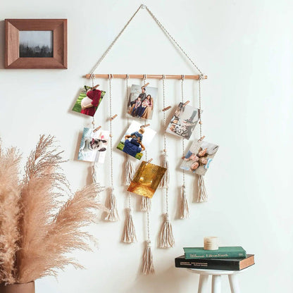 Macrame Wall Hanging Photo Display AESTHETIC_Boho macrame hanging macrame tapestry SUB CATEGORY_Wall Decor