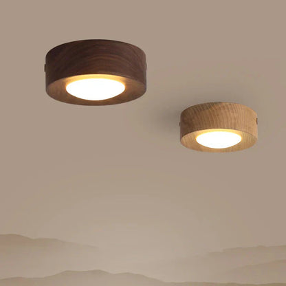 Walnut Wood LED Ceiling Light