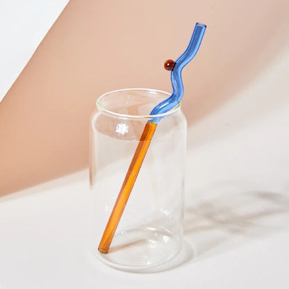 Pastel Glass Wavy Straws SUB CATEGORY_Desk Accessories