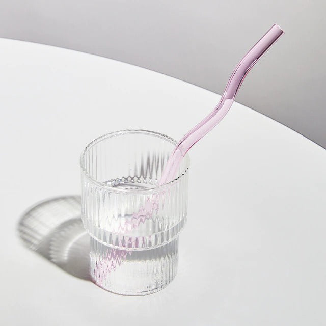 Pastel Glass Wavy Straws SUB CATEGORY_Desk Accessories