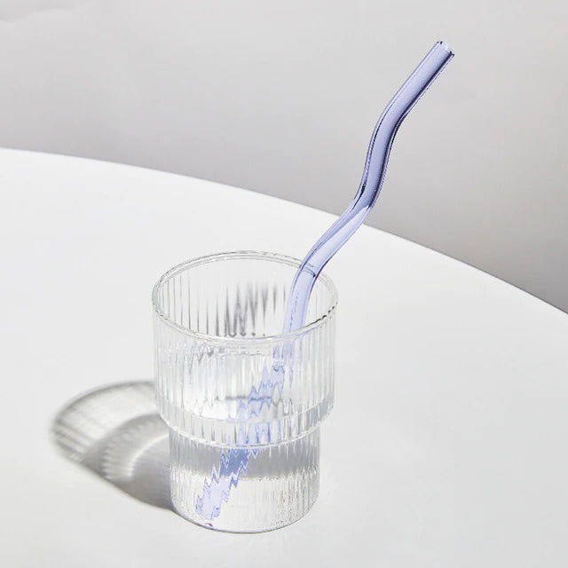 Pastel Glass Wavy Straws SUB CATEGORY_Desk Accessories