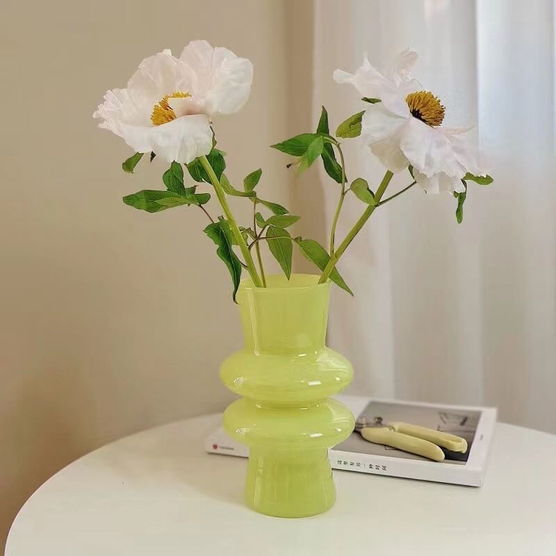 Wavy Glass Flower Vase