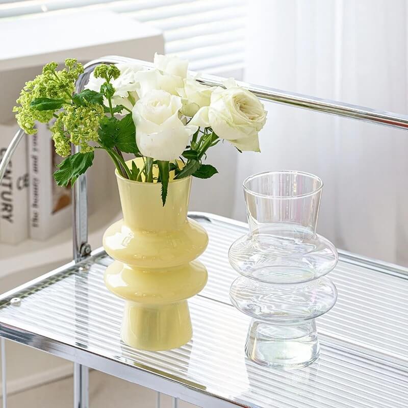 Wavy Glass Flower Vase