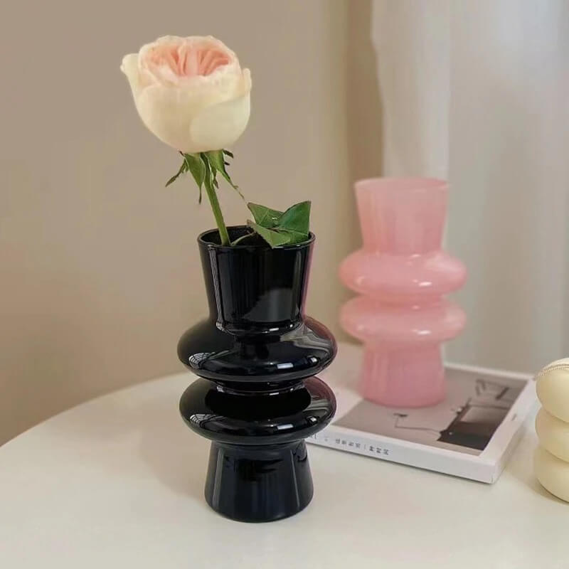 Wavy Glass Flower Vase