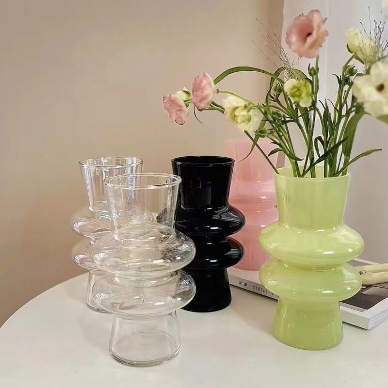 Wavy Glass Flower Vase