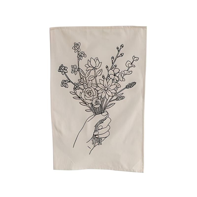 Outline Wild Flowers Mini Tapestry SUB CATEGORY_Tapestries