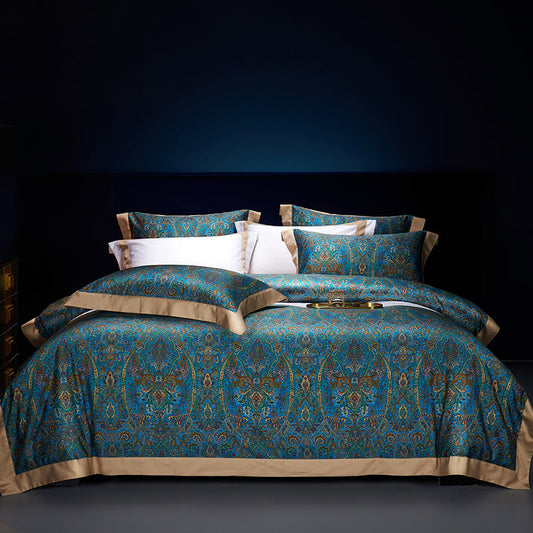 Shiraz Paisley Egyptian Cotton Bedding Set allsheets Bedding Bedding set botanical California King size bedding Color_Blue cotton Cover Double Duvet Egyptian King size bedding Material_Egyptian Cotton Queen size bedding Set Silky Size_California King Size_Double Size_King Size_Queen Size_Super King Size_USA King Size_USA Queen style superking Thread Count_600TC us USA King size bedding USAQUEEN