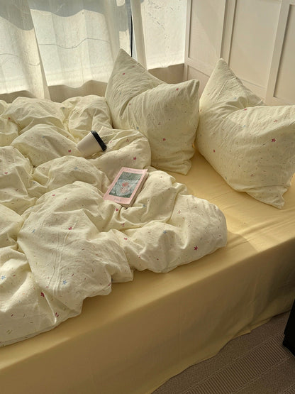 Bunte Streusel Creme Pastell Bettwäsche Set