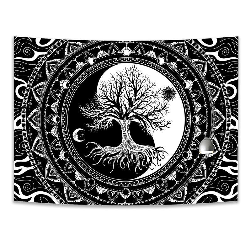 Yin Yang Tree of Life Tapestry fairycore