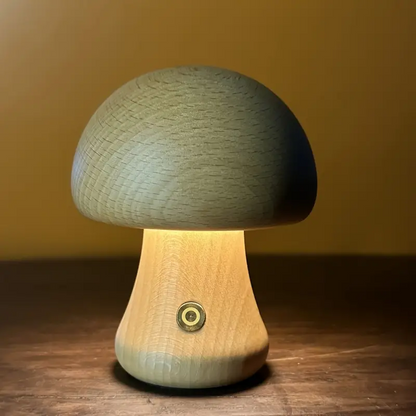 Wooden Mushroom Lamp