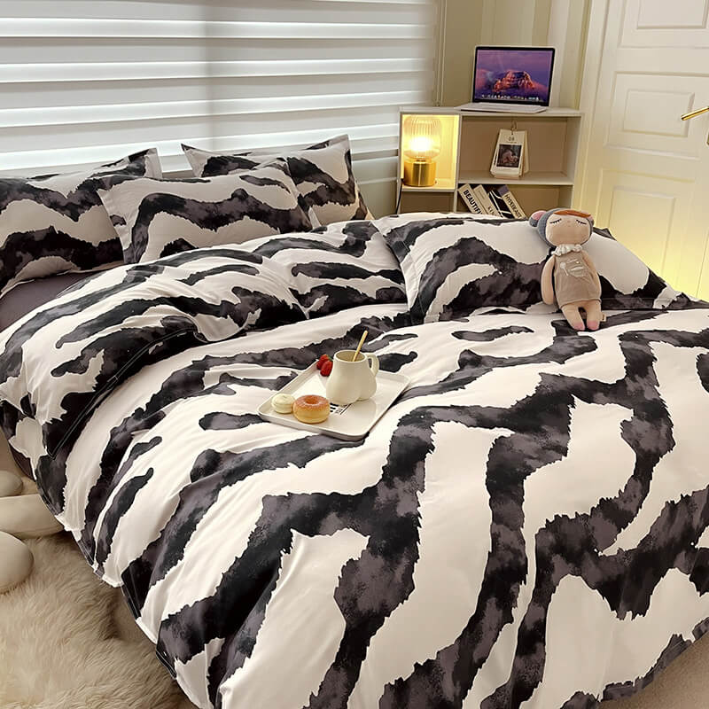 Zebra Art Print Bedding Set SUB CATEGORY_Bedding Sets