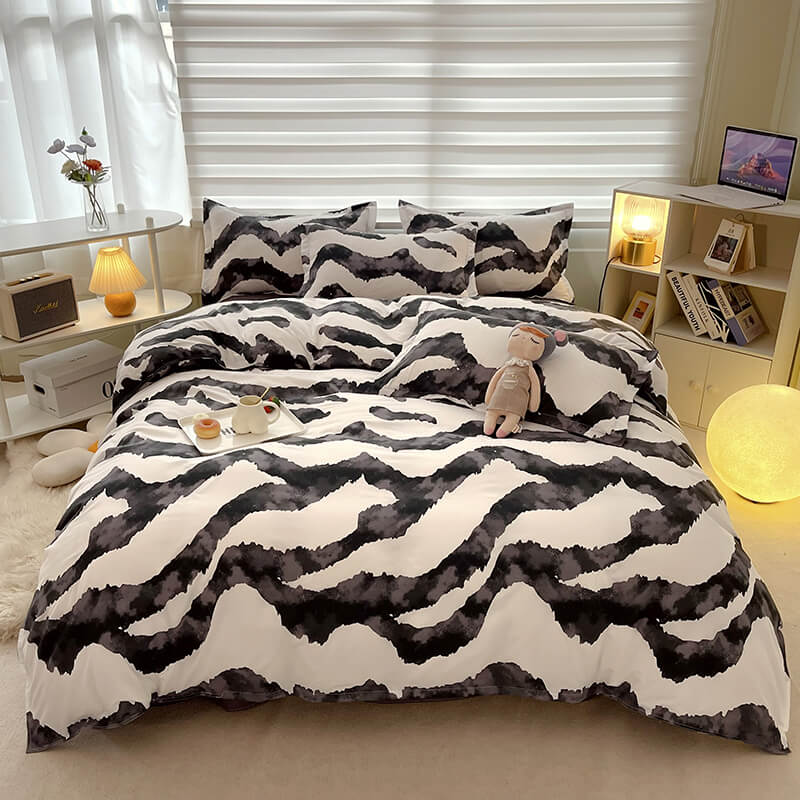 Zebra Art Print Bedding Set SUB CATEGORY_Bedding Sets