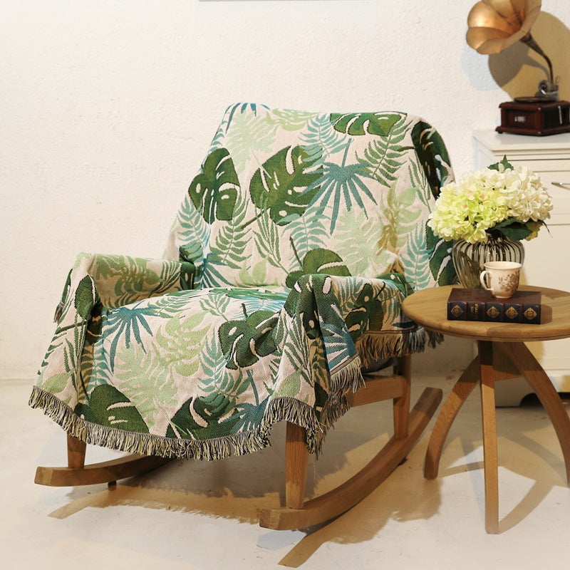 Tropical Monstera Leaf Throw Blankets & Throws