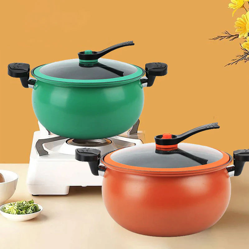 Multifunctional Plumpy Non-stick Micro Pressure Pot Orange Style B Kitchen & Dining