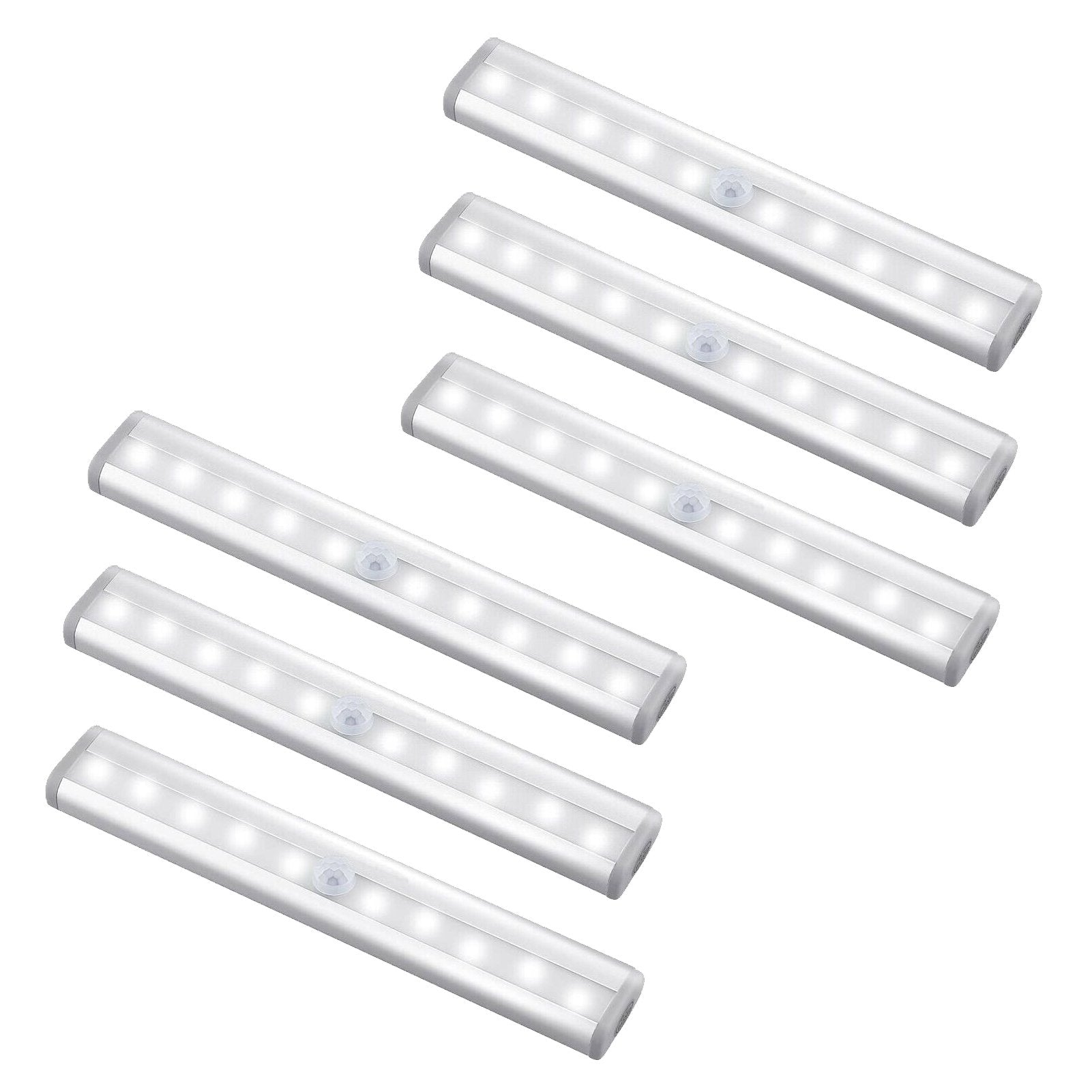 10 Led Motion Sensor Stick On Light Bars 6-Pack __stock:1000 Indoor Lighting refund_fee:800 Warranty