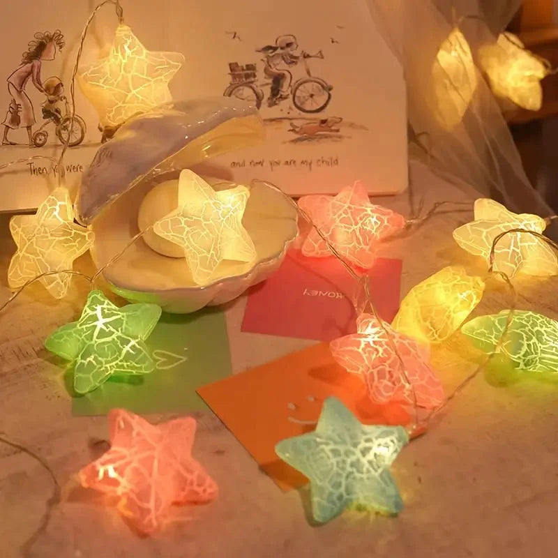 10-Light Crack Star String Lights __stock:200 refund_fee:800 String & Fairy Lights Warranty