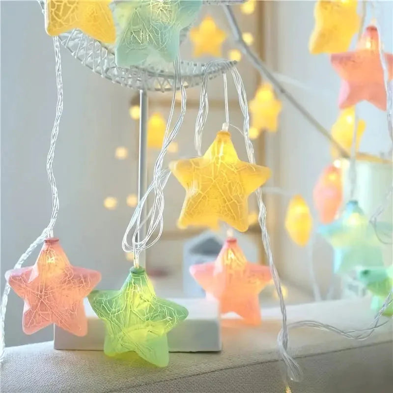 10-Light Crack Star String Lights __stock:200 refund_fee:800 String & Fairy Lights Warranty