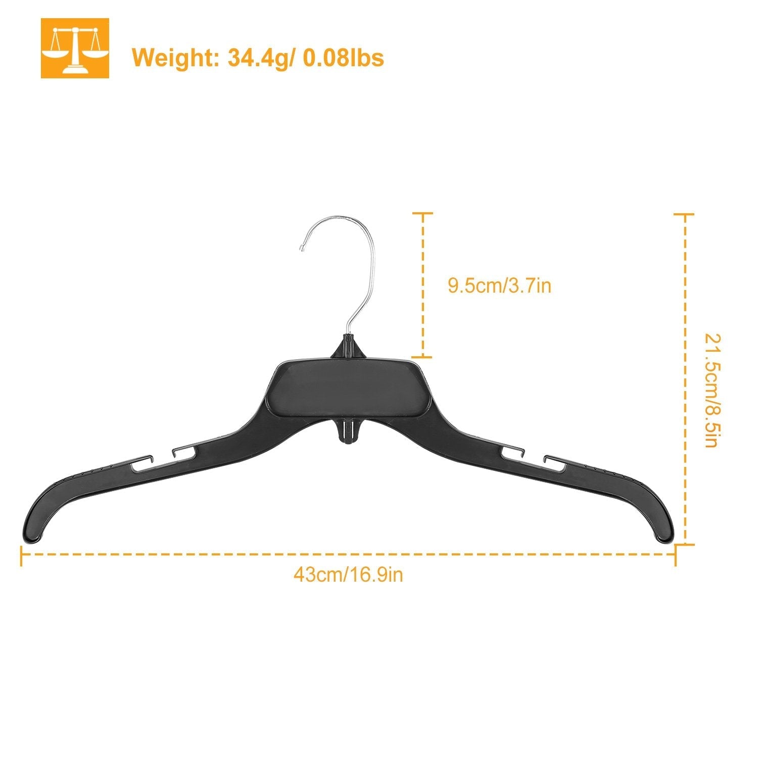 10-Pack: Clothes Hanger Non-Slip Notched Space-Saving Closet & Storage Low stock refund_fee:800