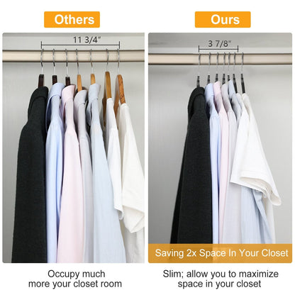 10-Pack: Clothes Hanger Non-Slip Notched Space-Saving Closet & Storage Low stock refund_fee:800