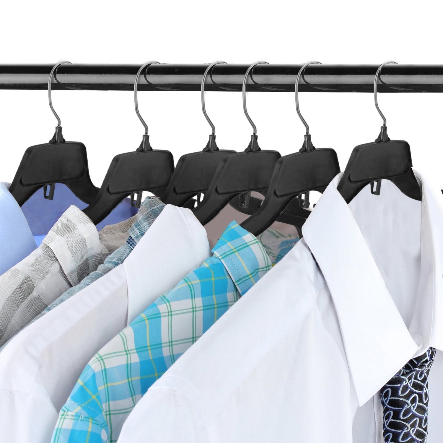 10-Pack: Clothes Hanger Non-Slip Notched Space-Saving Closet & Storage Low stock refund_fee:800