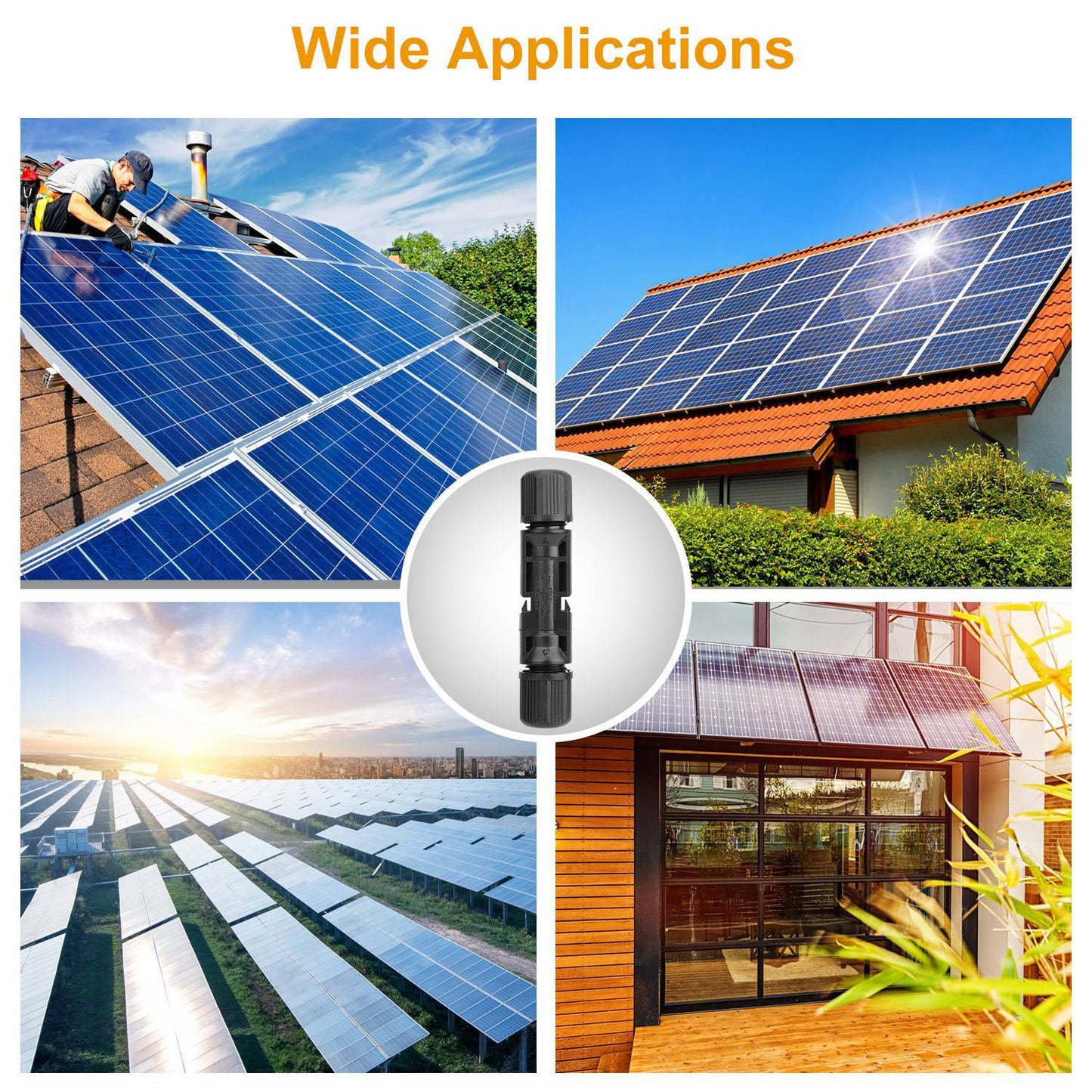 10-Pairs: Solar Panel Connectors Home Improvement refund_fee:800