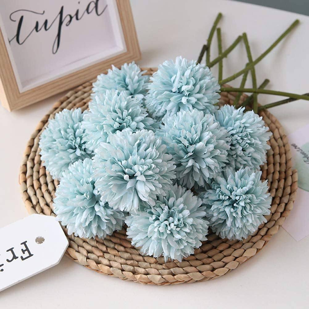 10-Piece: Artificial Flowers Chrysanthemum Ball Flowers Bouquet __stock:100 Furniture and Décor refund_fee:800