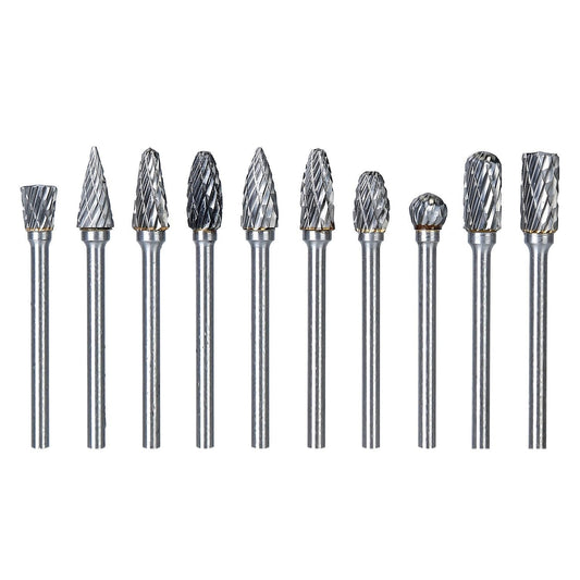 10-Piece: Double Cut Carbide Rotary Die Grinder Bit Set Home Improvement Low stock refund_fee:1200