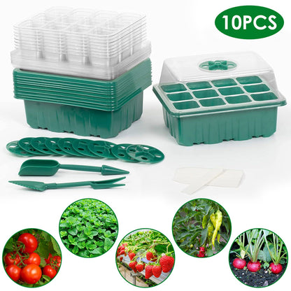 10-Piece: Reusable Seed Starter Tray Kit __stock:50 Garden & Patio refund_fee:1200