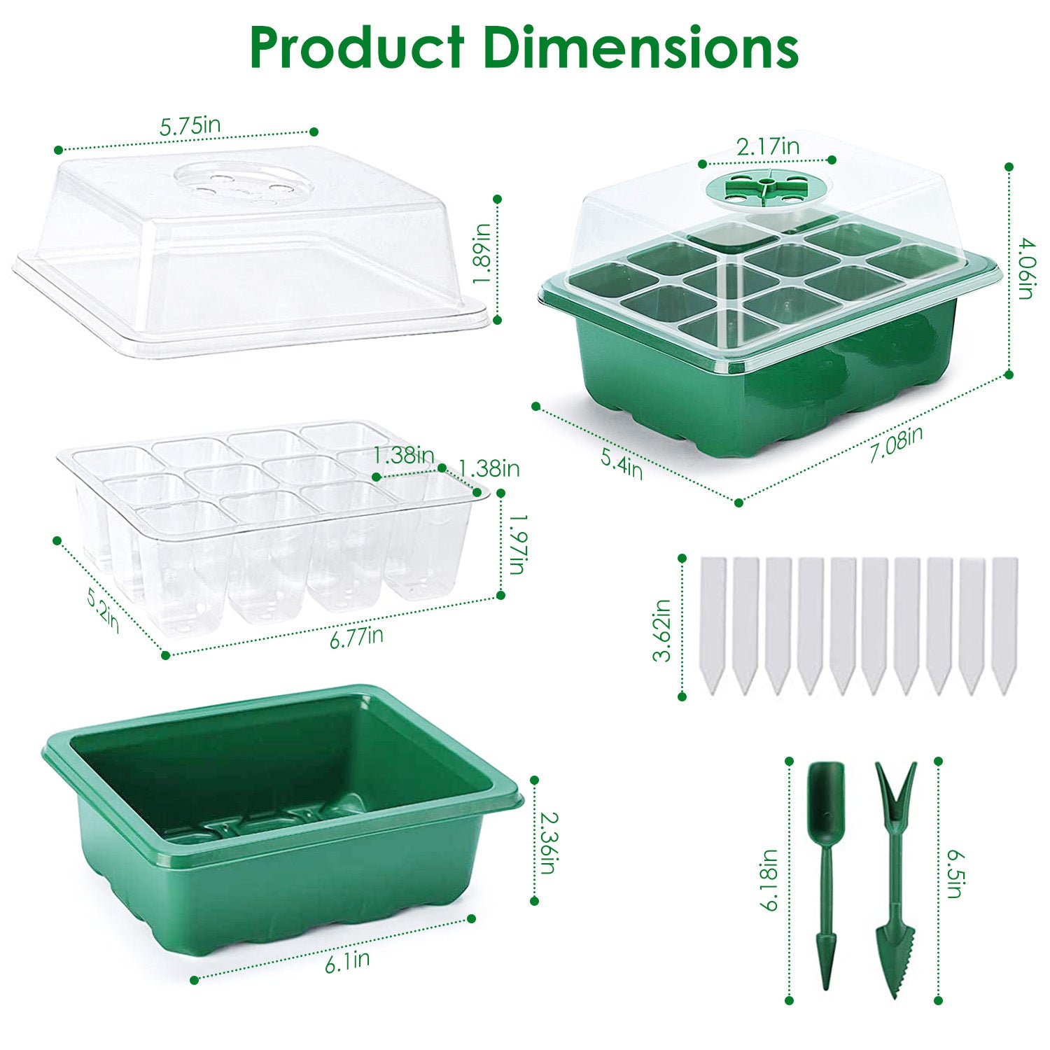 10-Piece: Reusable Seed Starter Tray Kit __stock:50 Garden & Patio refund_fee:1200