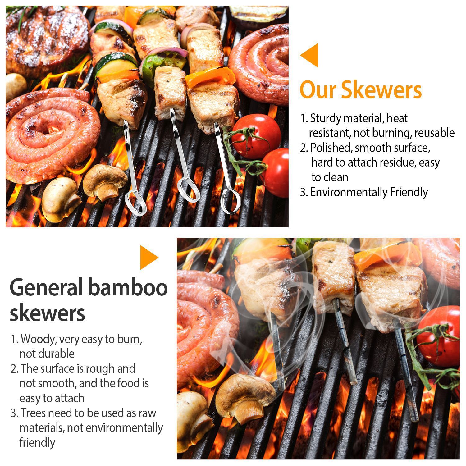 10-Pieces: 16" BBQ Skewers Kitchen & Dining Low stock refund_fee:800