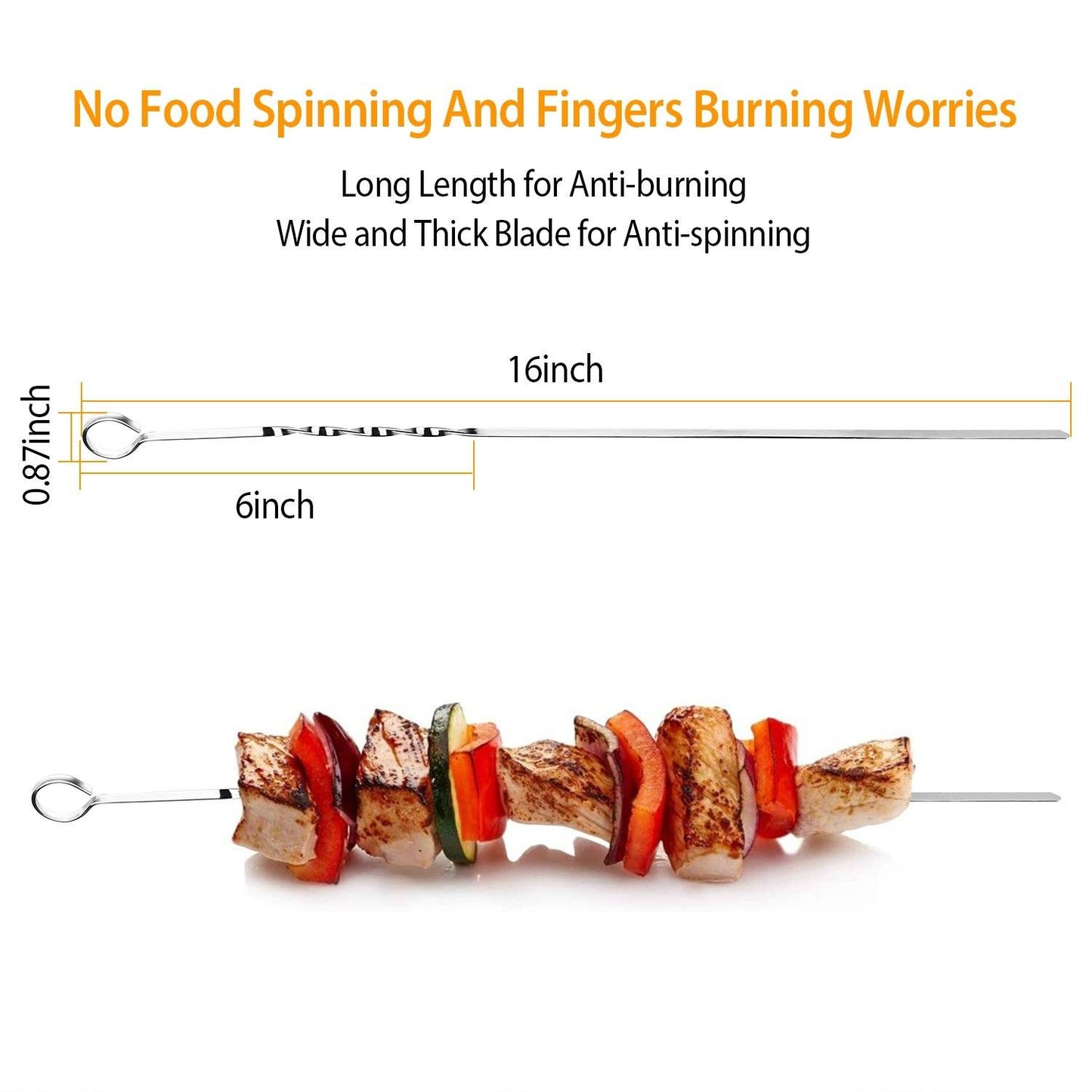 10-Pieces: 16" BBQ Skewers Kitchen & Dining Low stock refund_fee:800