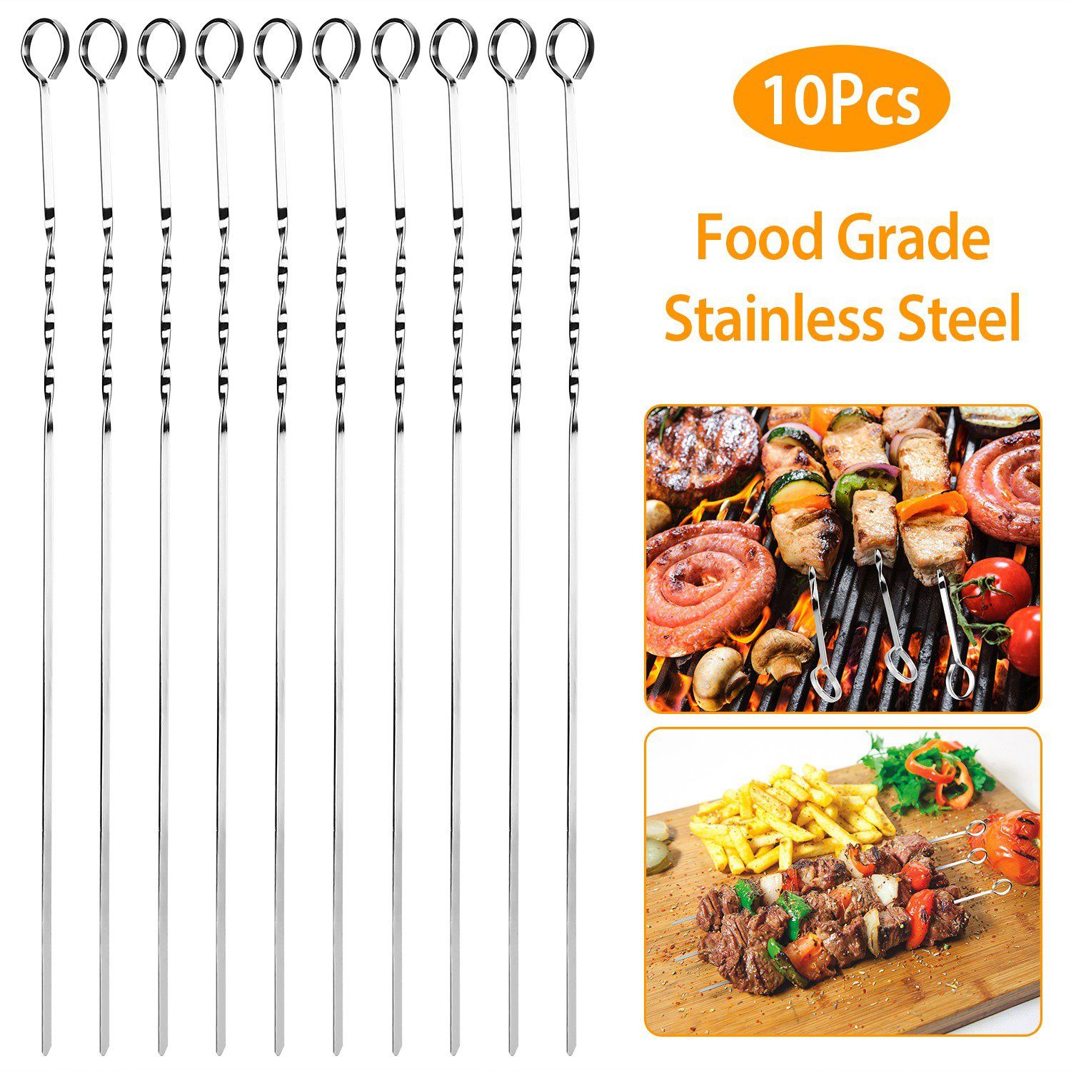 10-Pieces: 16" BBQ Skewers Kitchen & Dining Low stock refund_fee:800