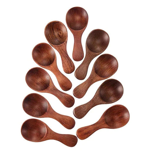 10-Pieces: Mini Wooden Spoons Brown __stock:200 Kitchen & Dining refund_fee:800