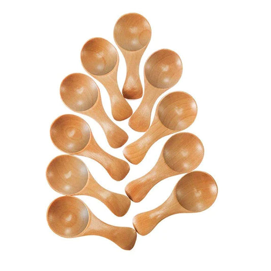 10-Pieces: Mini Wooden Spoons Light Brown __stock:200 Kitchen & Dining refund_fee:800