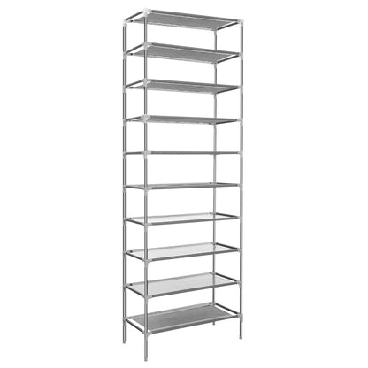 10-Tier Shoe Rack Shelves 27 Pairs Shoes Organizer __stock:50 Closet & Storage refund_fee:1200