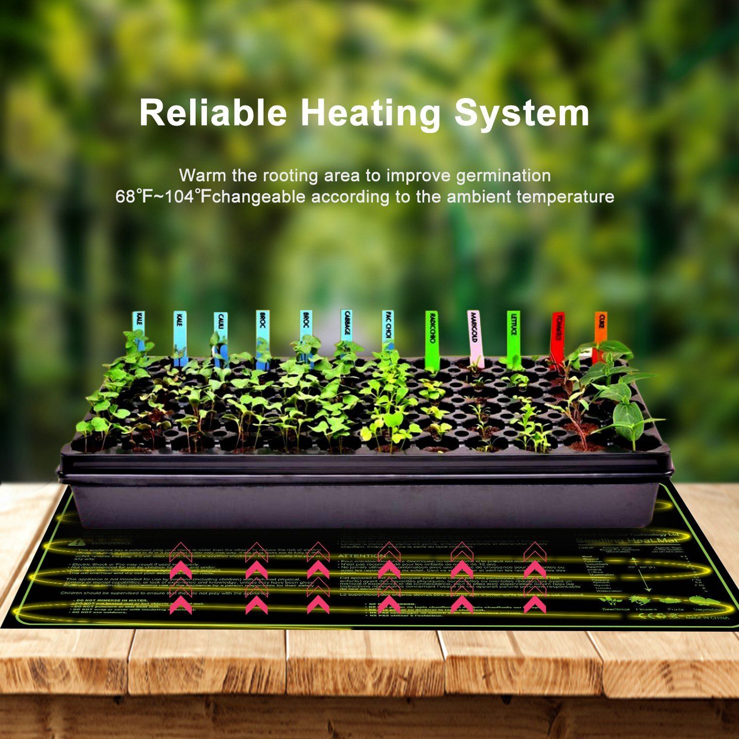 10" x 20" Seedling Heat Mat for Seed Germination Garden & Patio refund_fee:1200