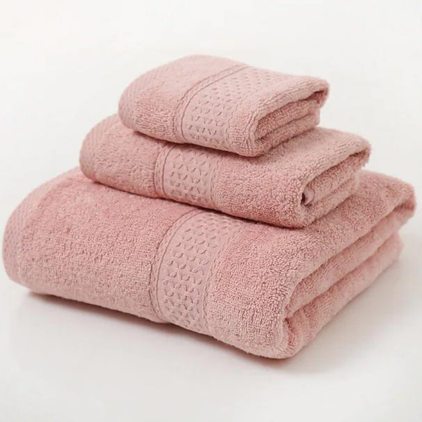 100% Cotton Premium Ring Spun Towel Set Pink __stock:200 Bath refund_fee:1200