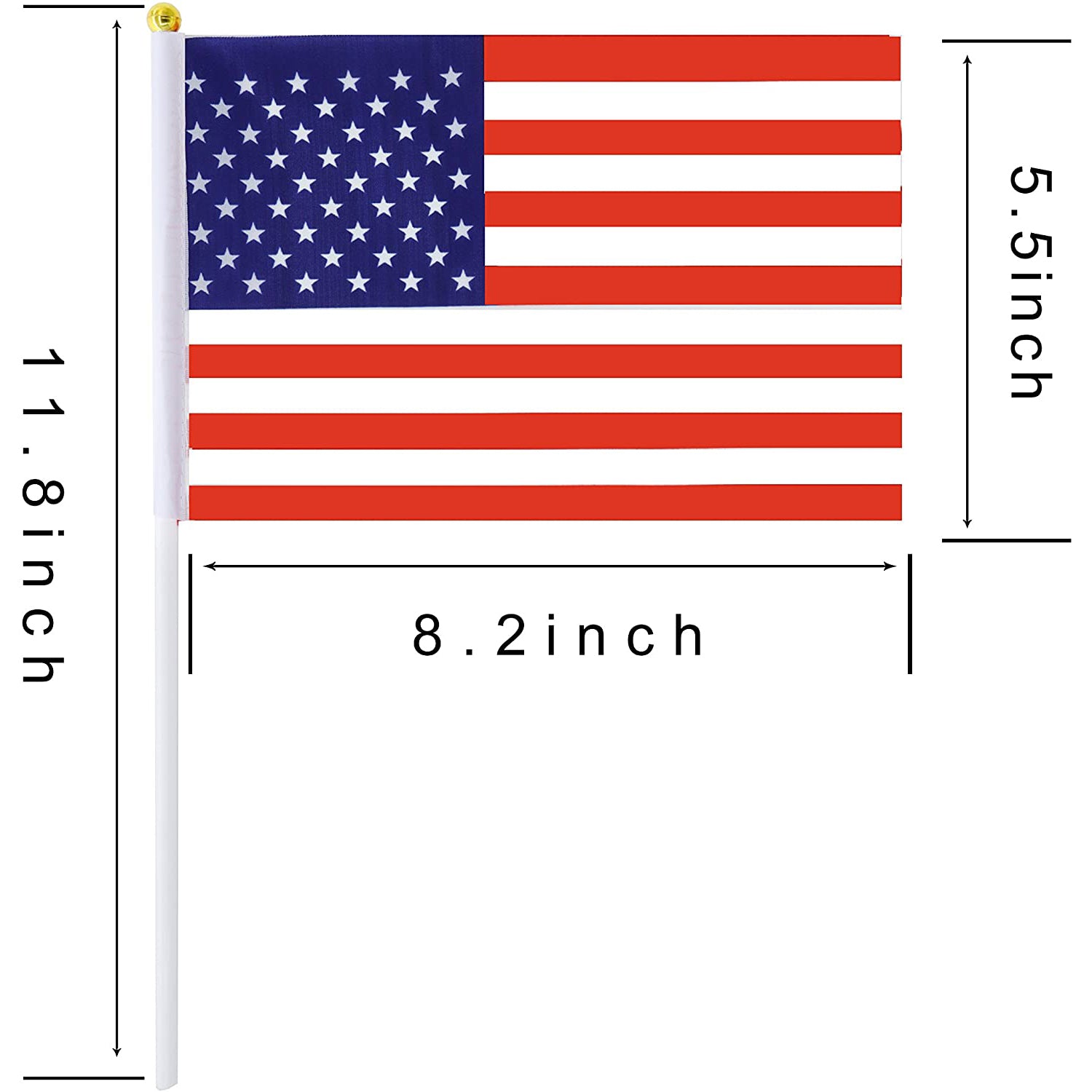 100-Pack: Handheld Small Miniature American Flag __stock:200 Holiday Decor & Apparel refund_fee:1200