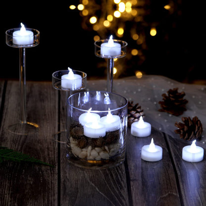 100-Piece: Cool White LED Tealight Flameless Smokeless Candles Indoor Lighting refund_fee:1800 Warranty