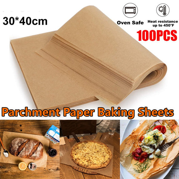 100-Piece: Parchment Baking Paper Disposable Mats __stock:200 Kitchen & Dining refund_fee:1200