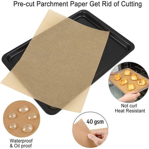 100-Piece: Parchment Baking Paper Disposable Mats __stock:200 Kitchen & Dining refund_fee:1200