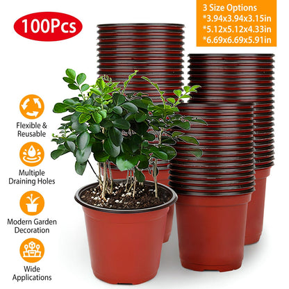 100-Piece: Plastic Plant Nursery Pots __stock:50 Garden & Patio Low stock refund_fee:1200