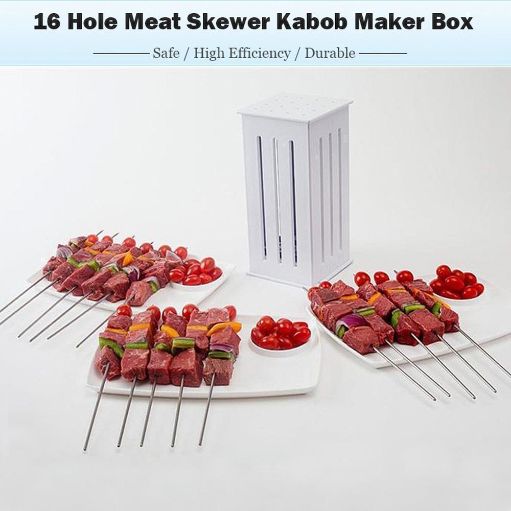 16 Holes BBQ Kabob Skewer Maker, Quick Kabob Express kitchen Kitchen & Dining