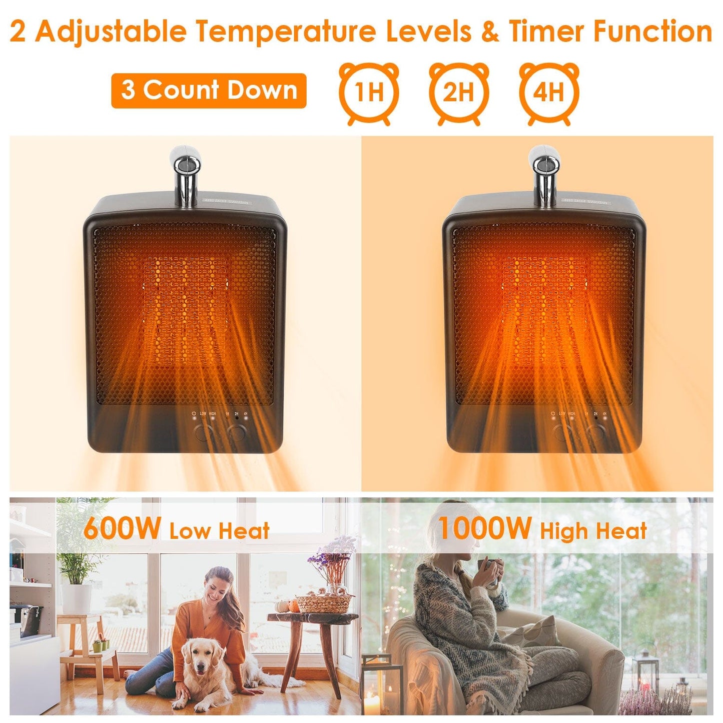 1000W Portable Electric Space Heater __stock:50 Household Appliances refund_fee:1200 Warranty