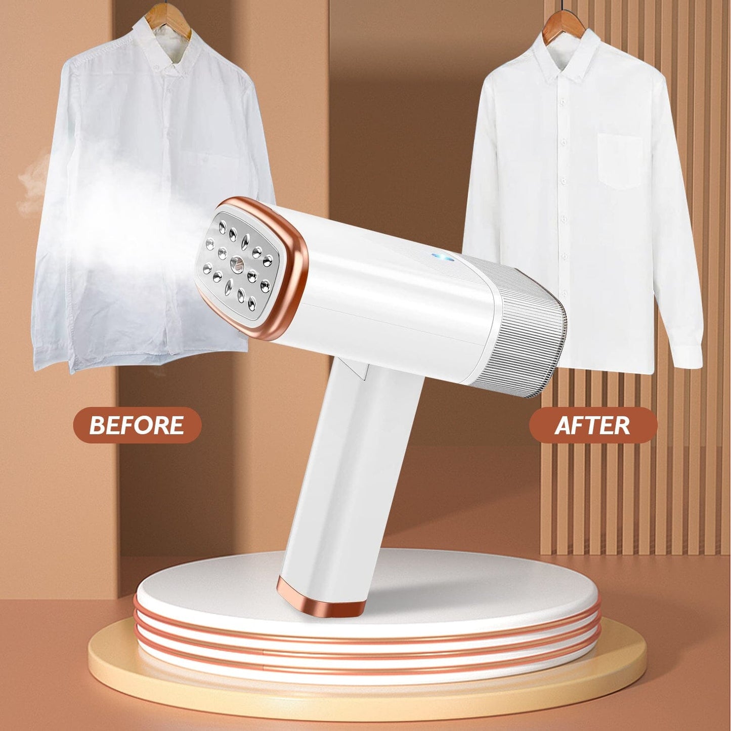 1000W Portable Handheld Clothes Steamer with Brush Foldable __stock:50 Household Appliances refund_fee:1200 Warranty