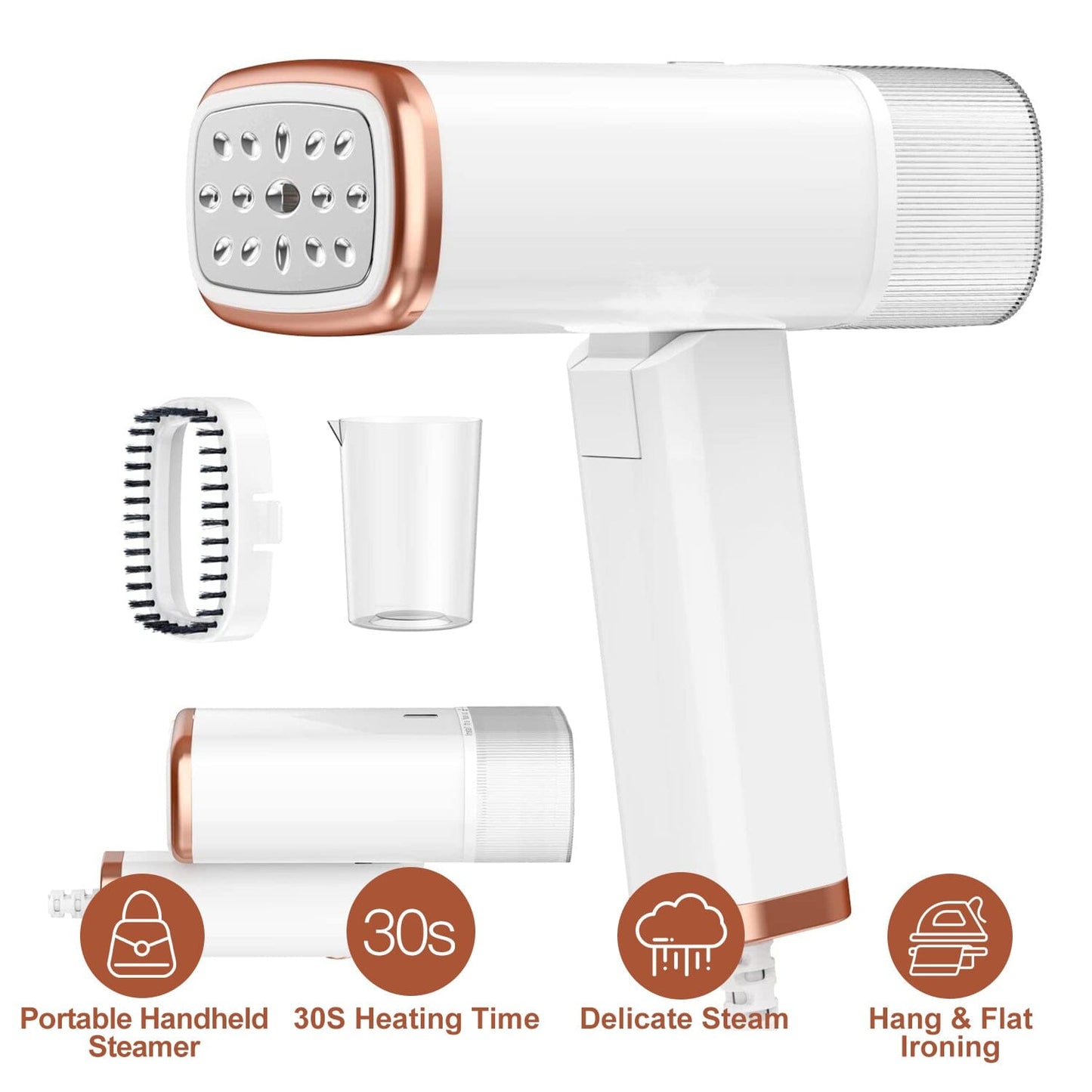 1000W Portable Handheld Clothes Steamer with Brush Foldable __stock:50 Household Appliances refund_fee:1200 Warranty