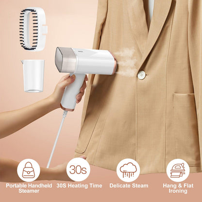 1000W Portable Handheld Clothes Steamer with Brush Foldable __stock:50 Household Appliances refund_fee:1200 Warranty